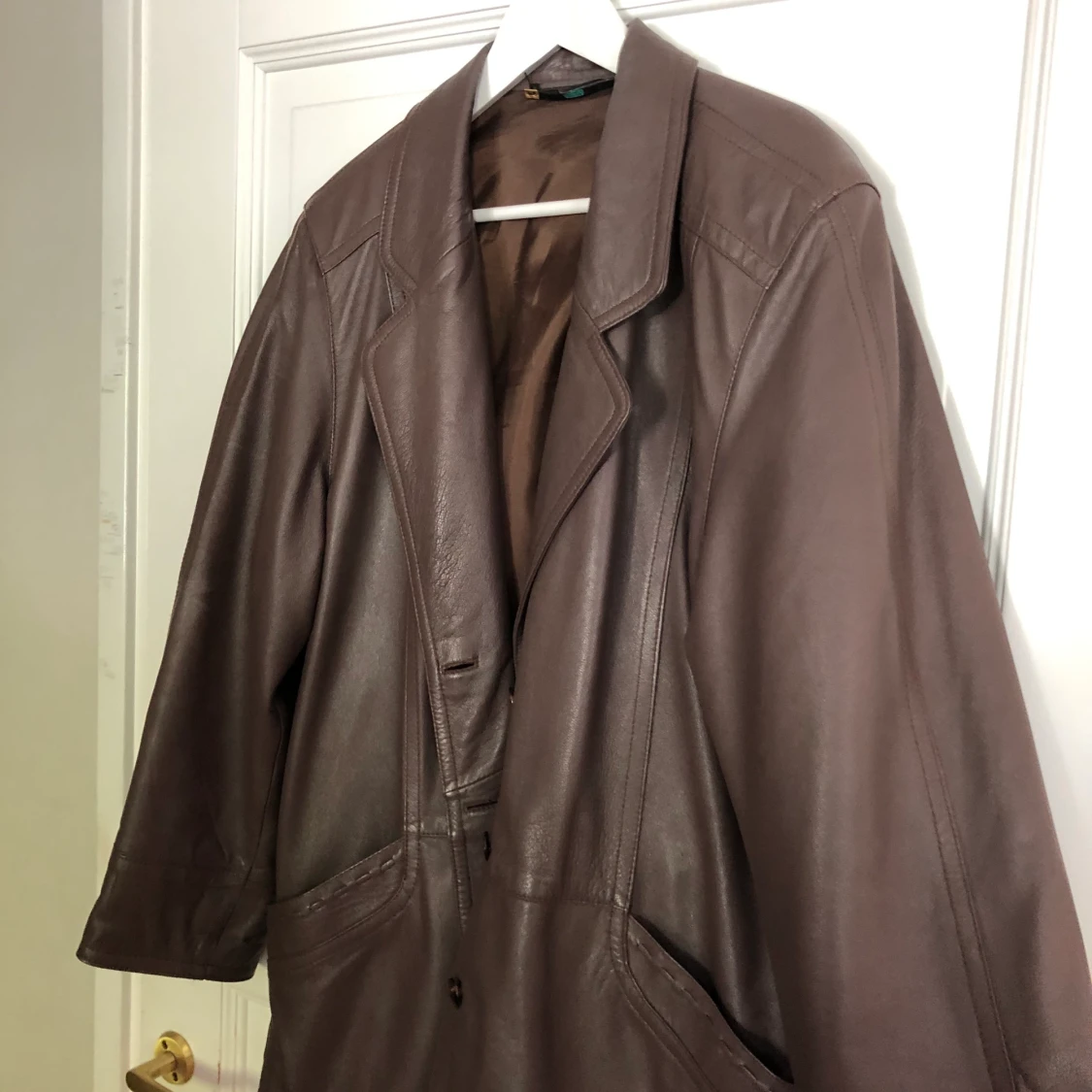 brun skinnjacka - 91