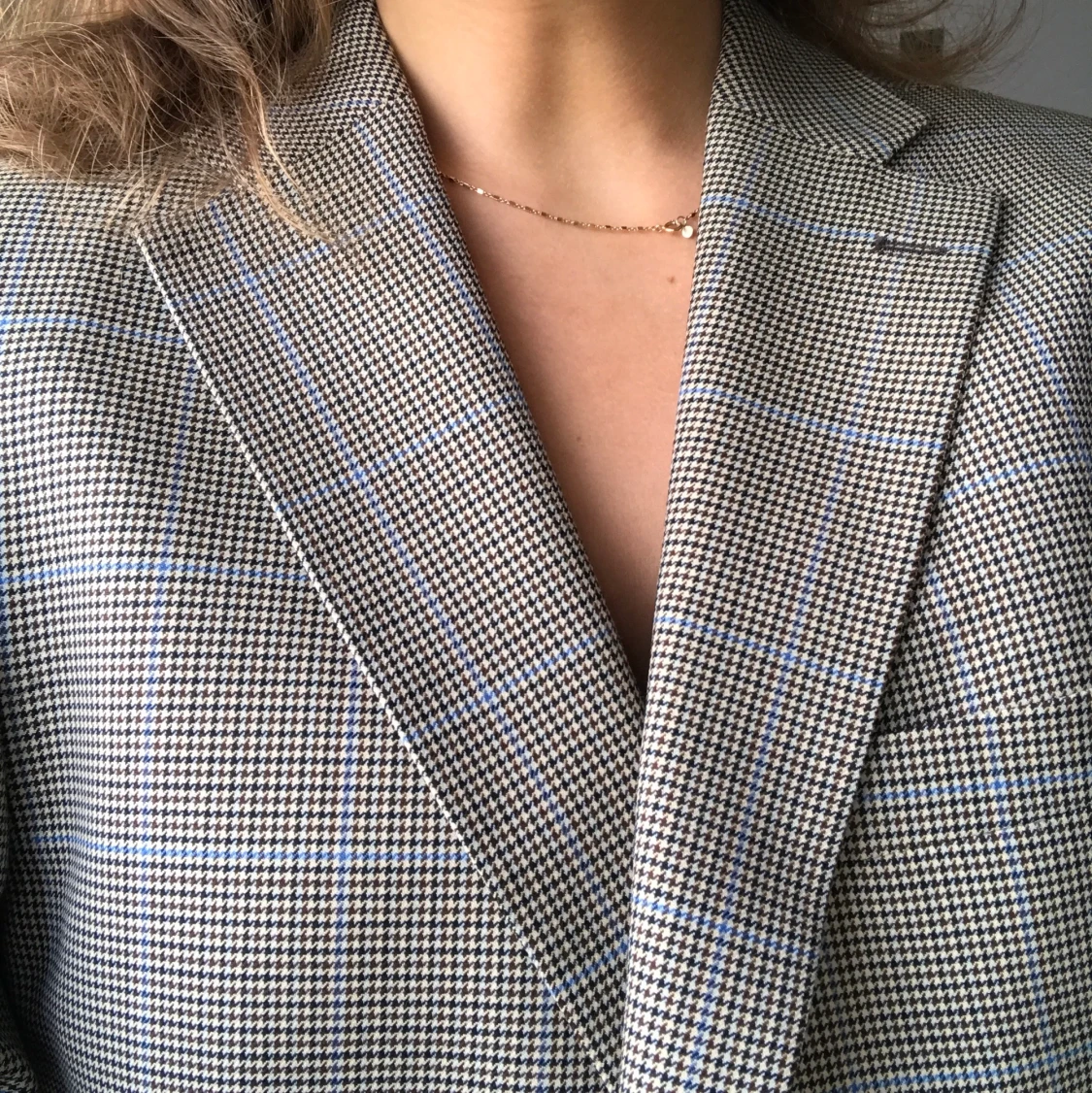 Rutig oversized kavaj - 91