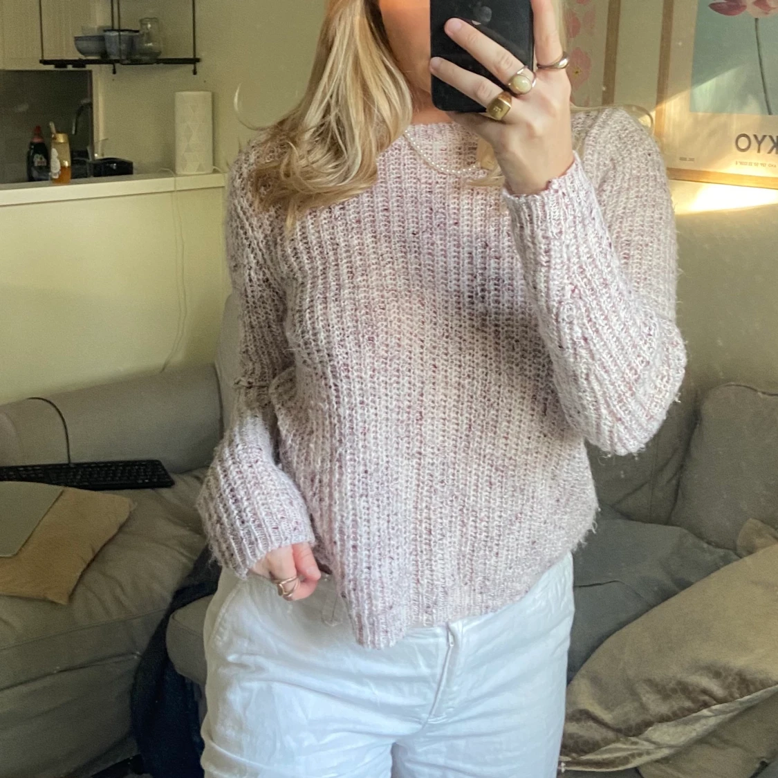 Rosa/lila tröja - 90