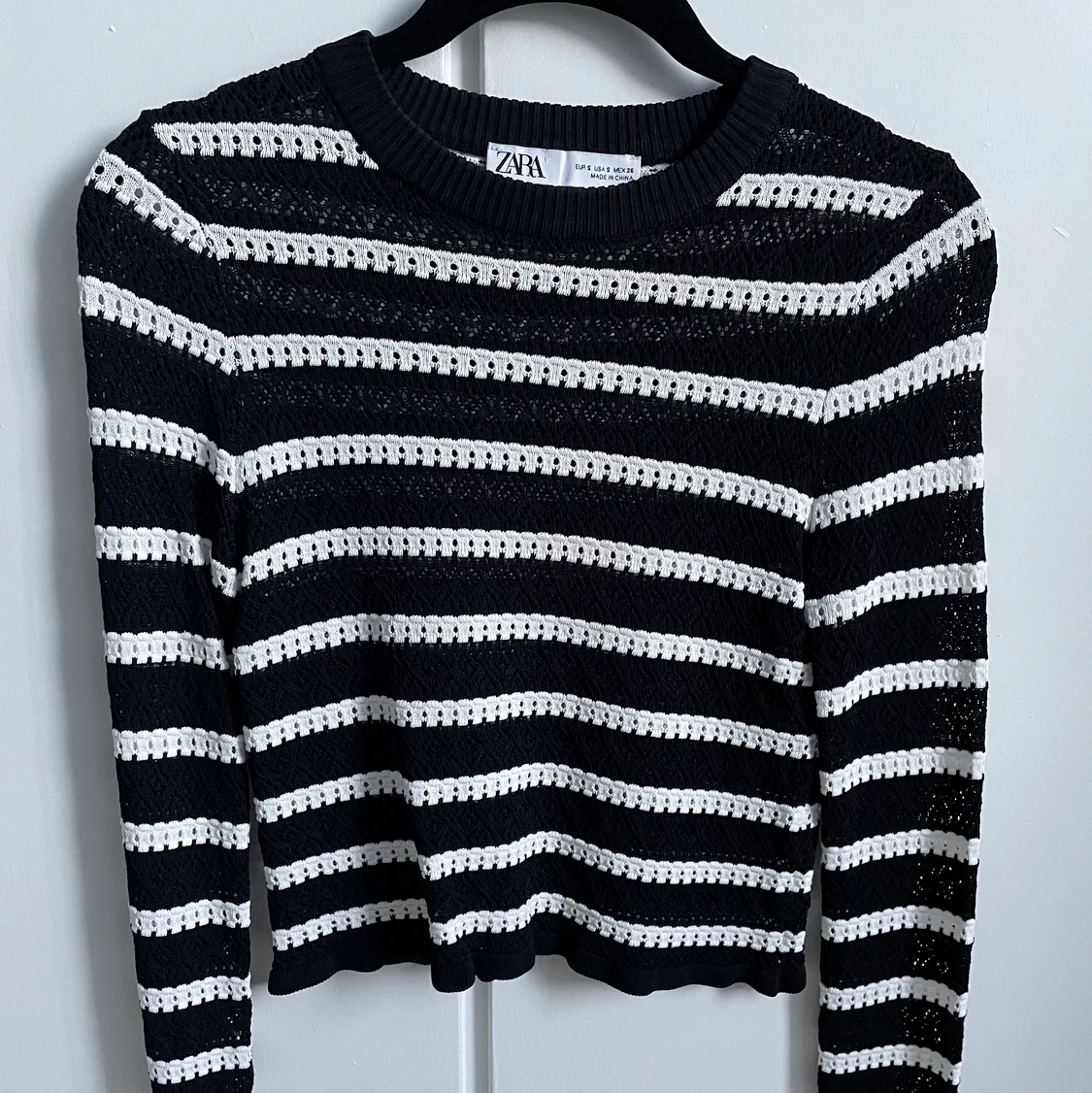 Zara stickad crop-top - 90