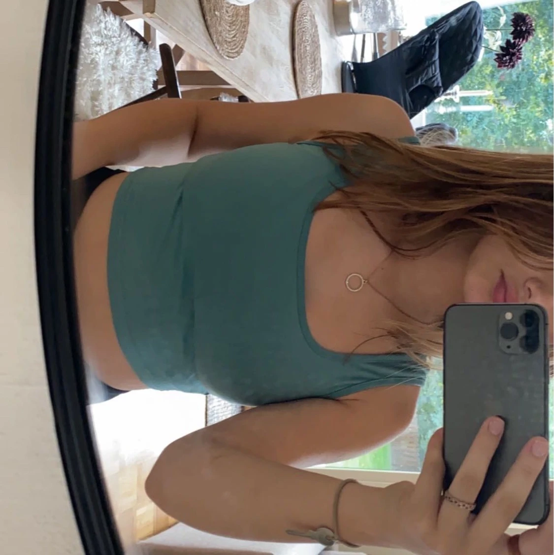 blå/grön linne - 90