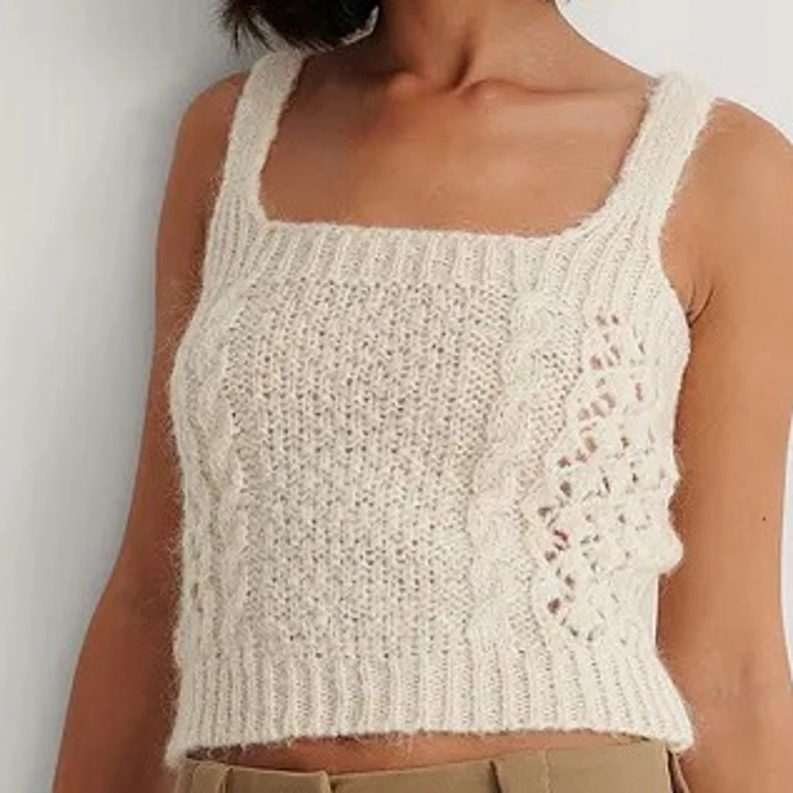 Stickat linne från Mango - 90