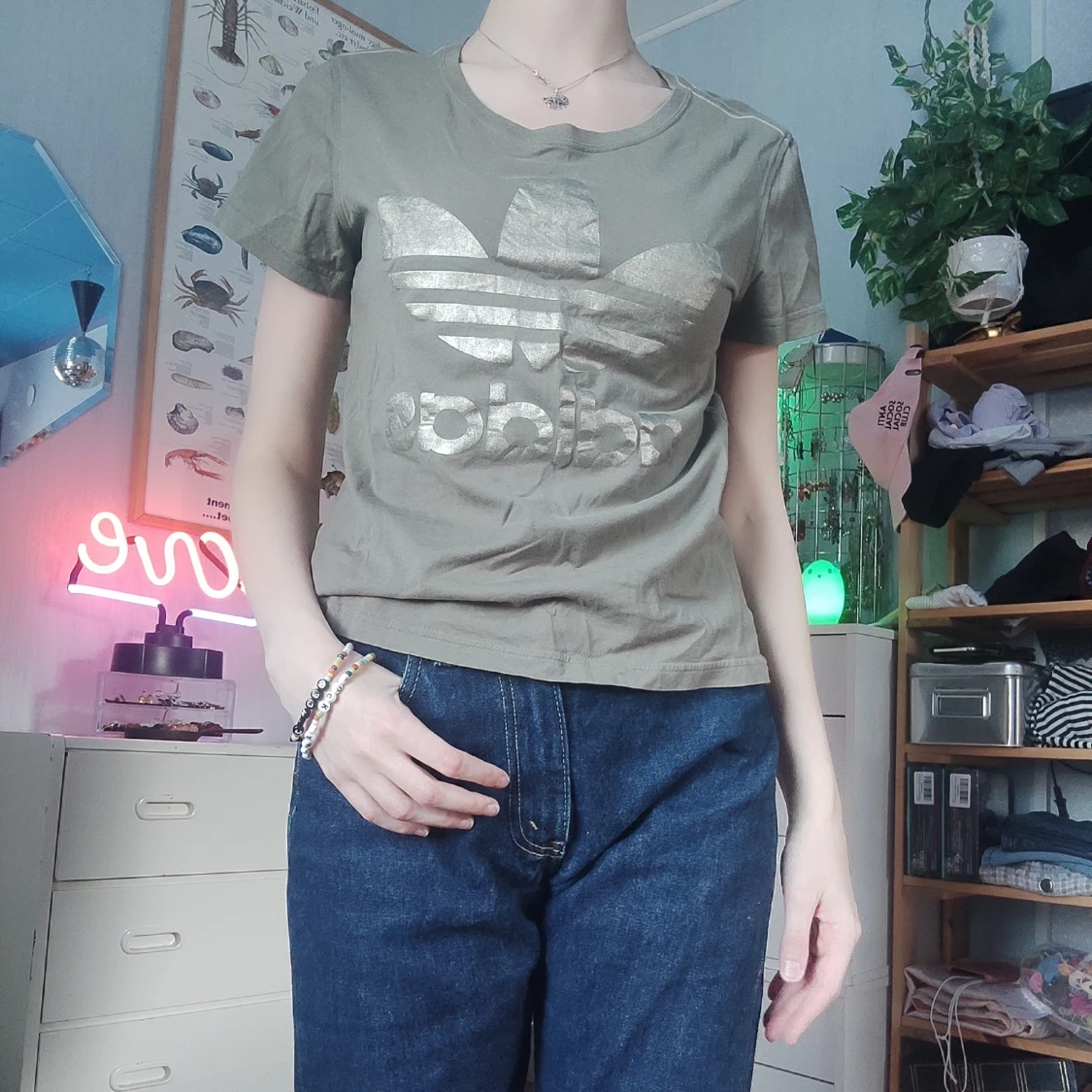 Adidas ttröja grön chrom