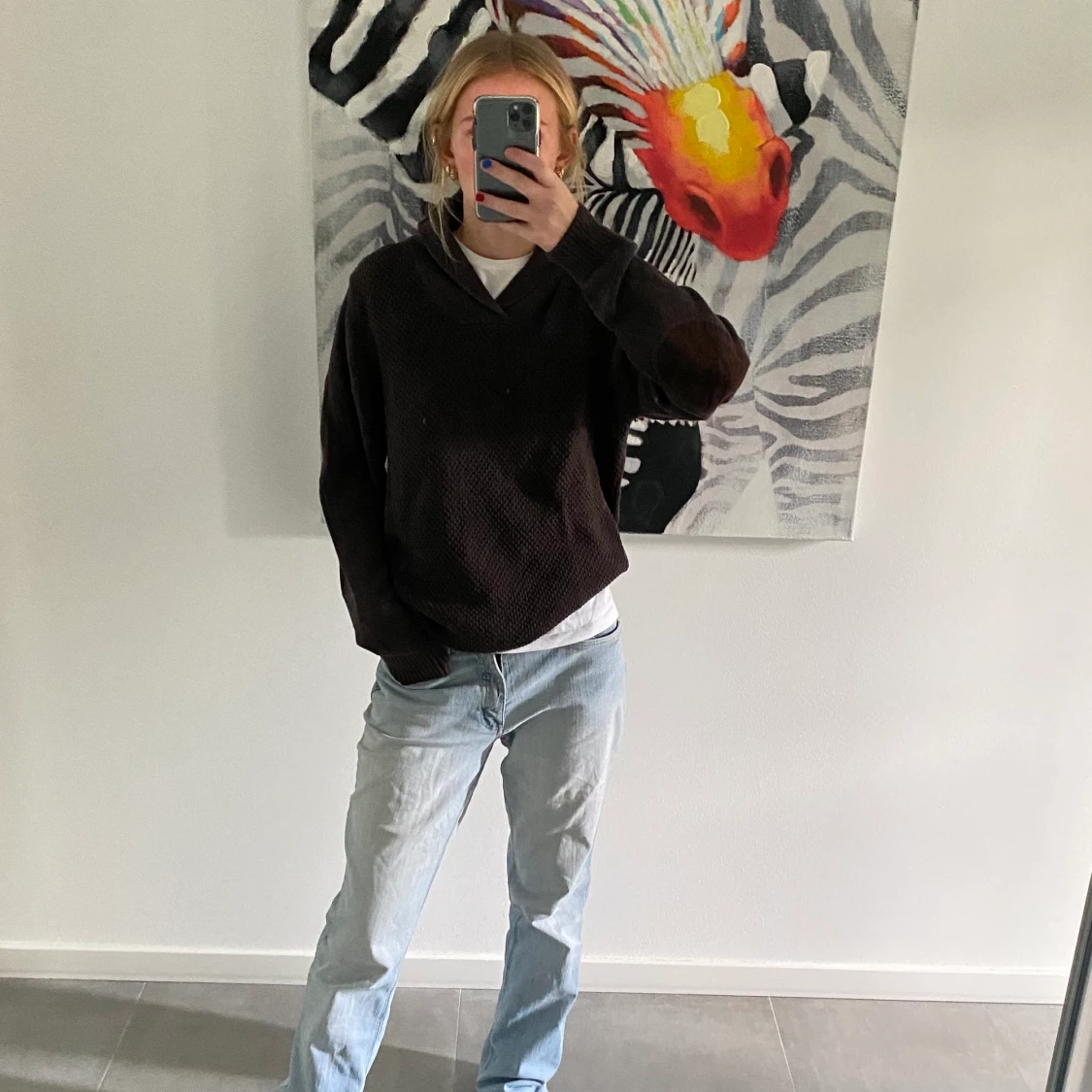 Unisex Mörkbrun tröja - 91