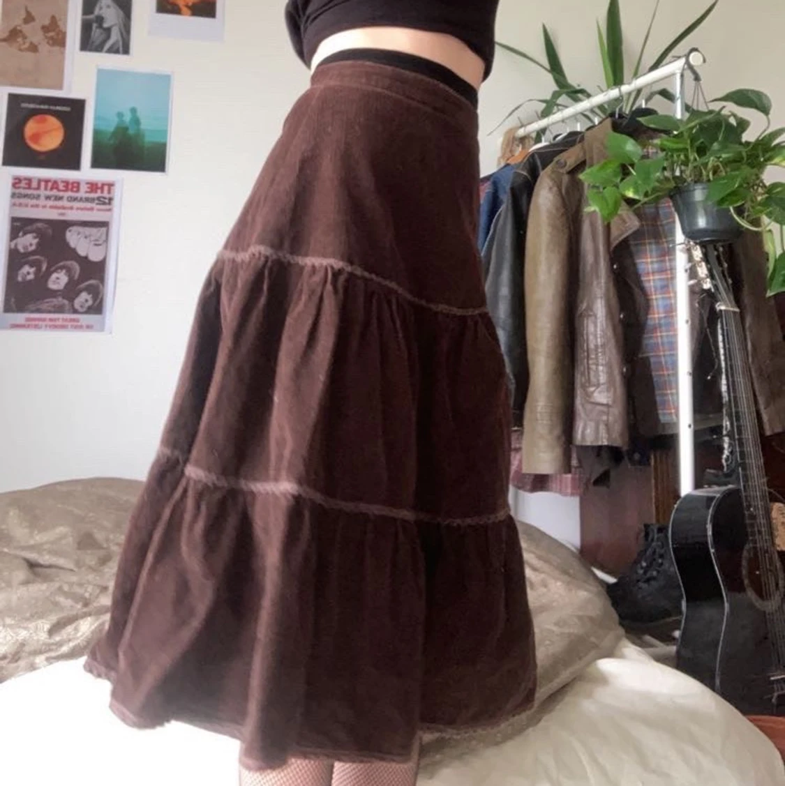 Brun Manchesterkjol - 90