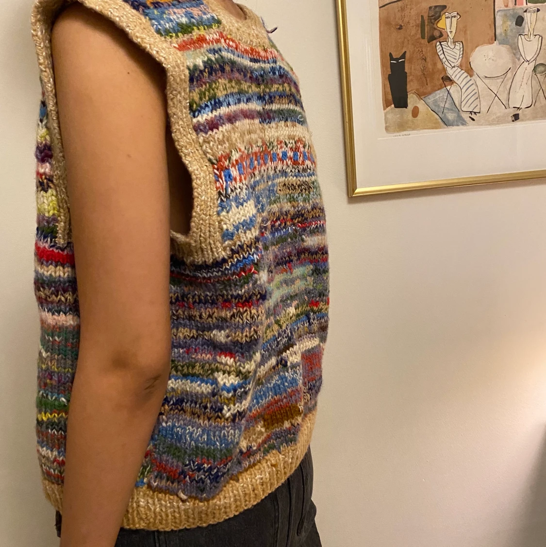 Stickad väst - 90