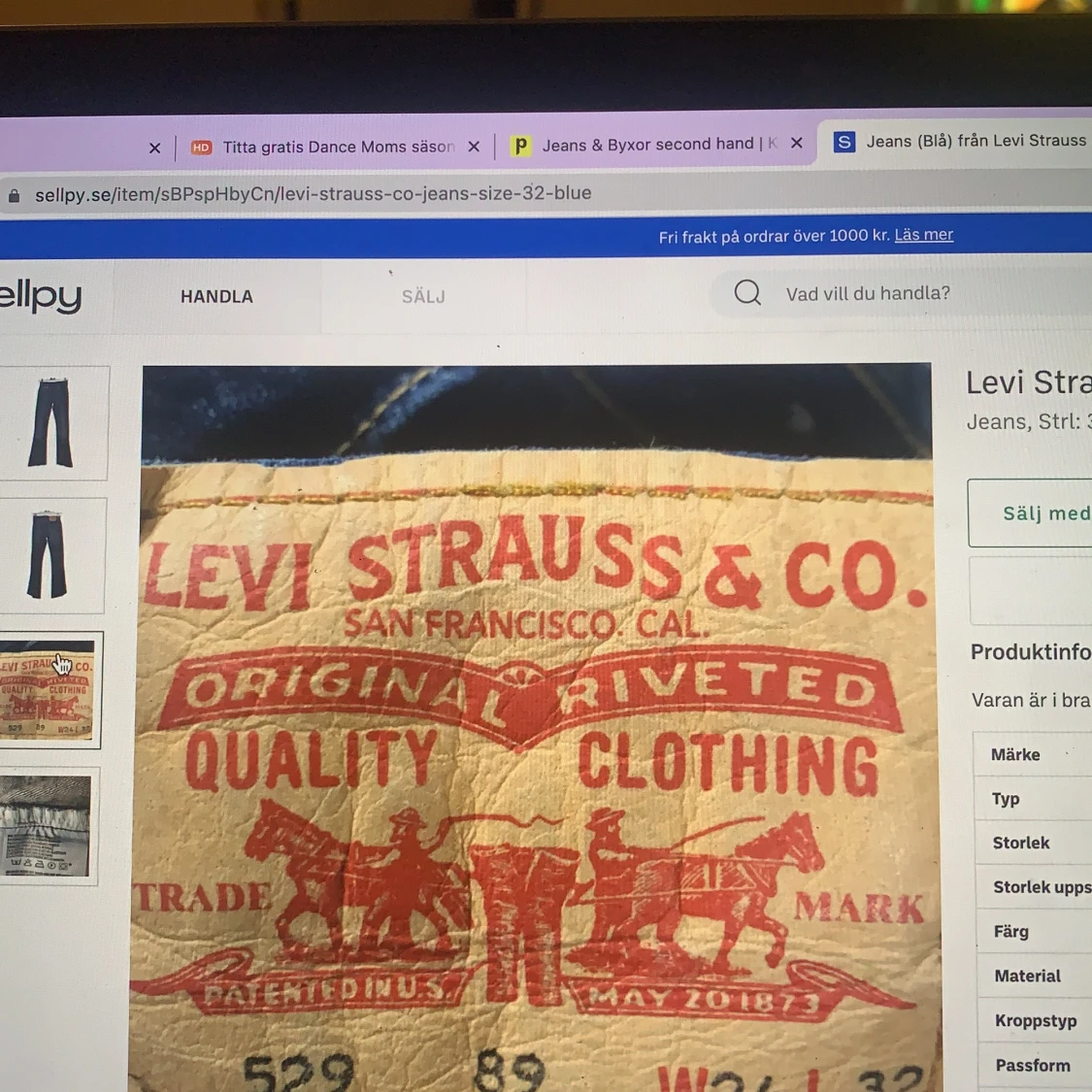 Jötte fina jeans från Levis - 91