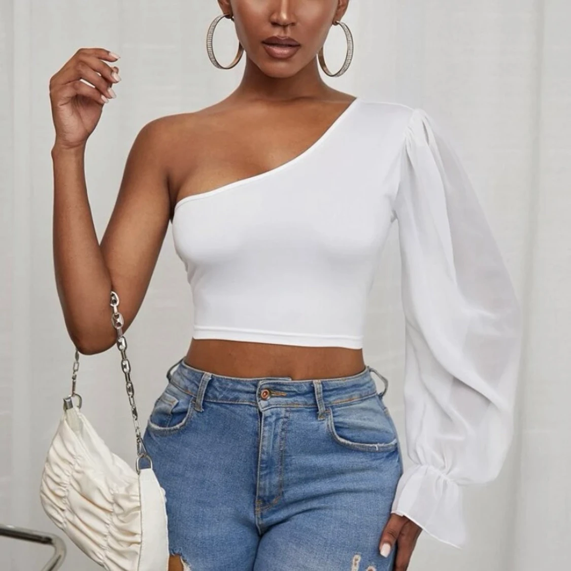 One shoulder topp från SHEIN