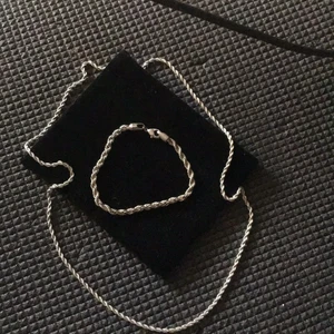 Cordell set - Silver armband 4mm 20cm• silver halsband 2mm 55cm fri frakt 