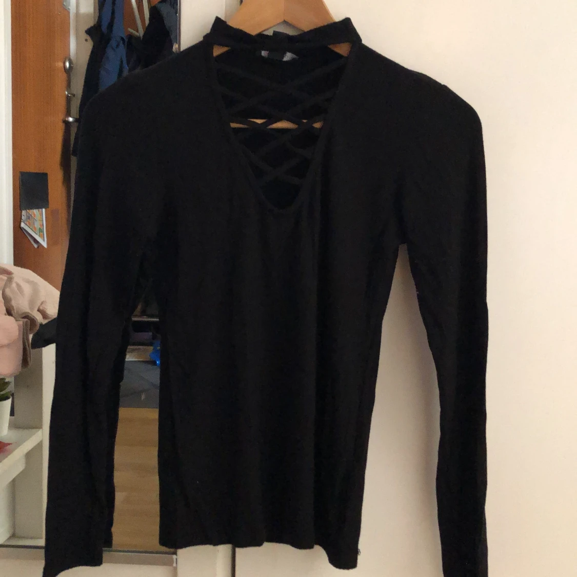 Långärmad tröja, svart