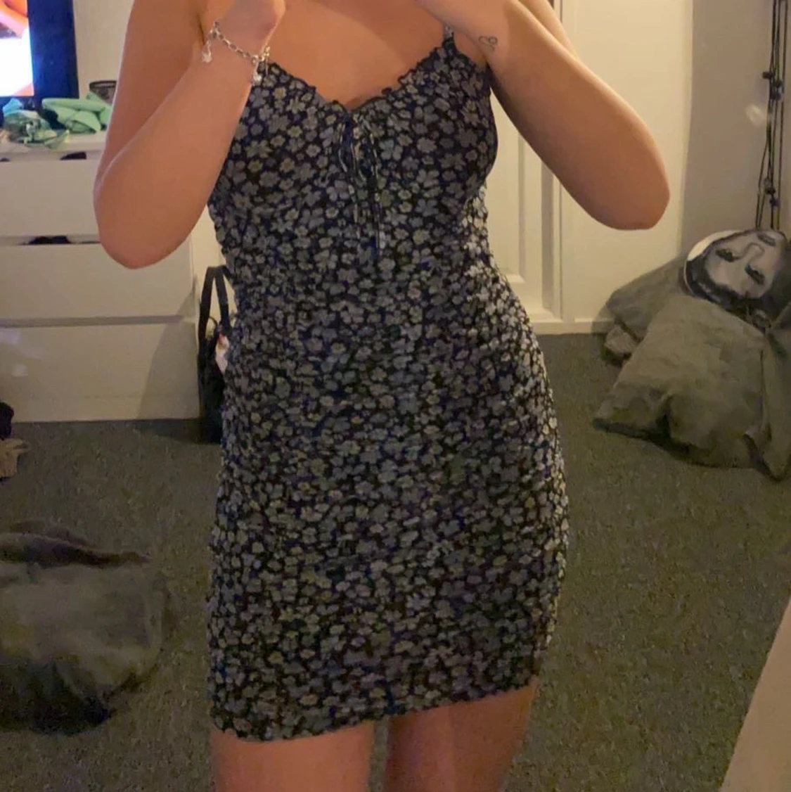 Blommig klänning - 90