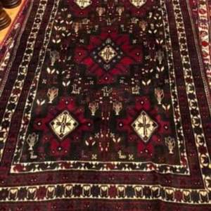 Äkta Perfekt vintage  handgjord persisk Shiraz nomad matta  233×156 centimeter mycket bra skick som nya 