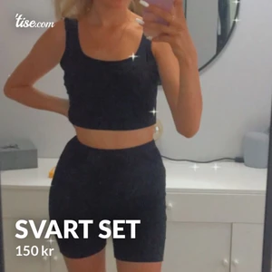 Svart set - Bara testad. Svart linne och svarta cyckelbyxor