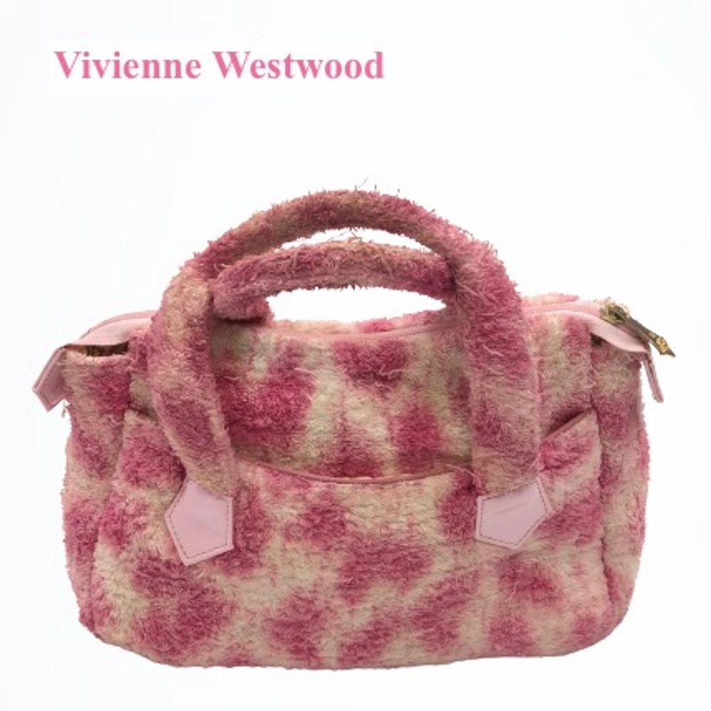 Vivienne Westwood Y2K Fluffy Pink Bag, Bra skick, Y2K, Rätt så sällsynt, Öppen för alla bud. Väskor.