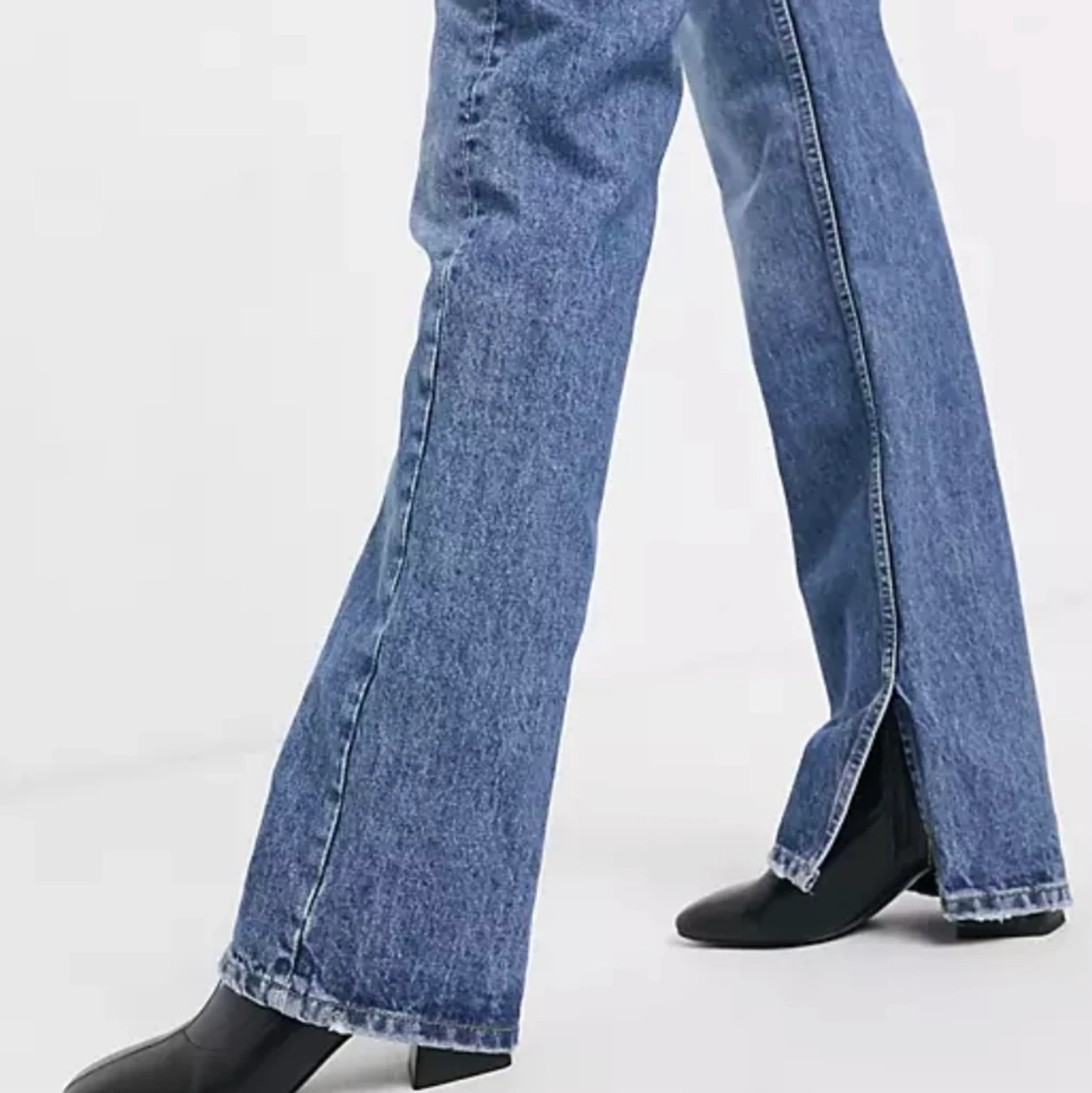 Raka jeans med slits - 90