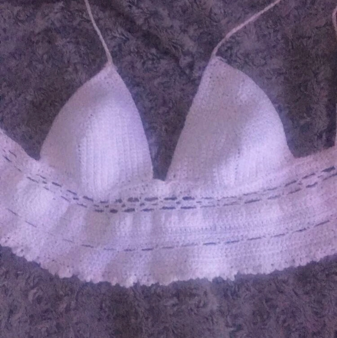 Vit Virkad topp - 91