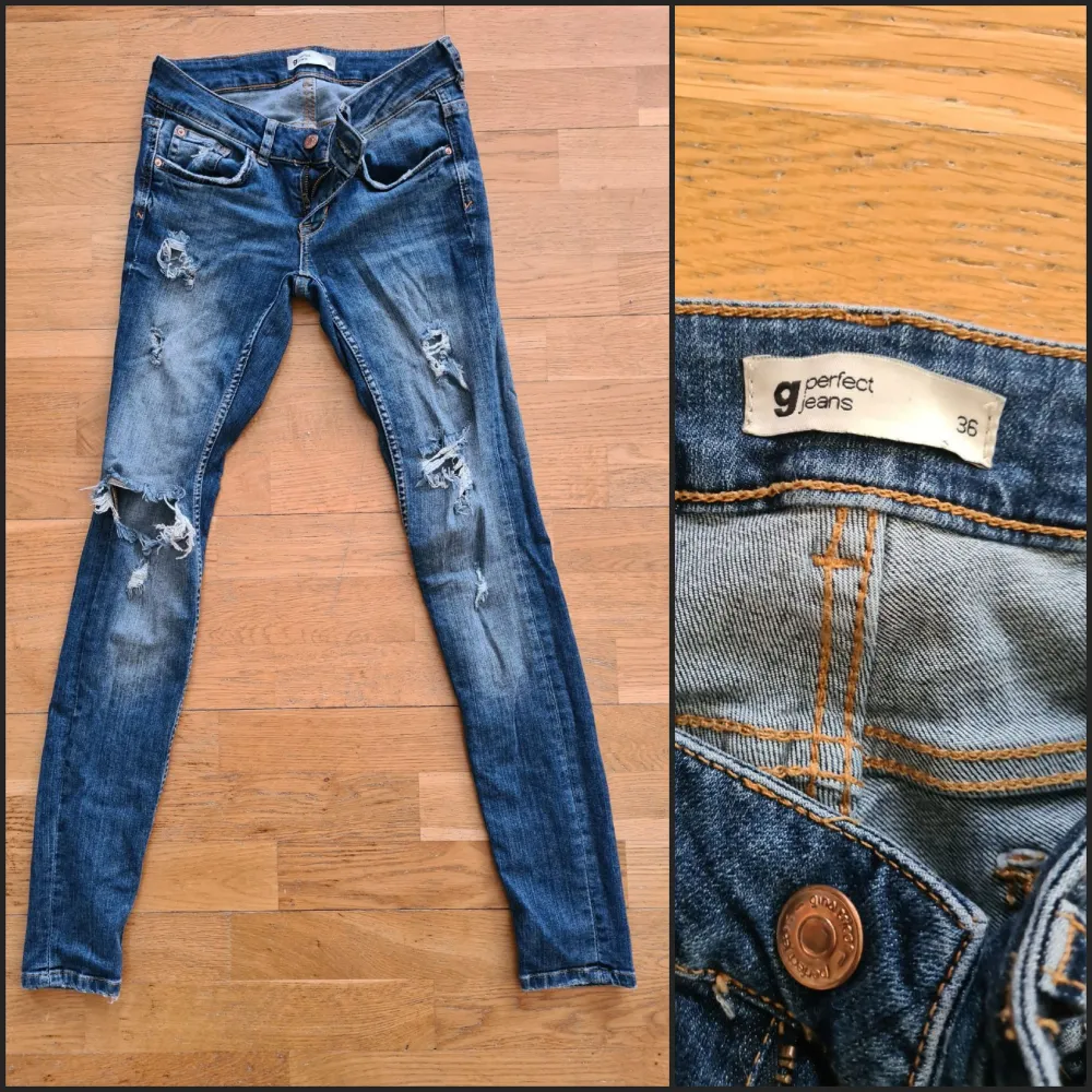 Gina tricot jeans, strl 36. Jeans & Byxor.