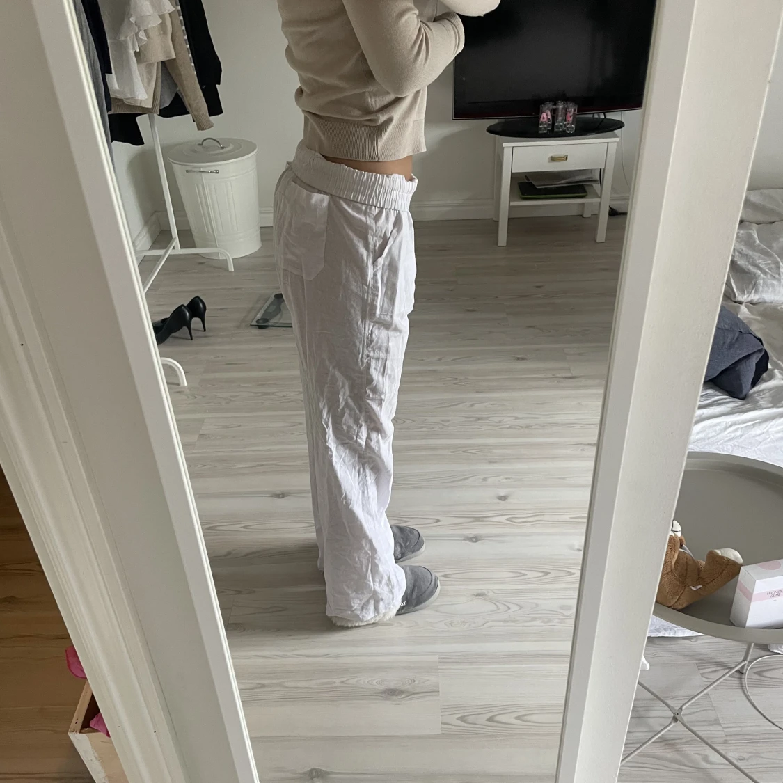 Vita linnebyxor - 91