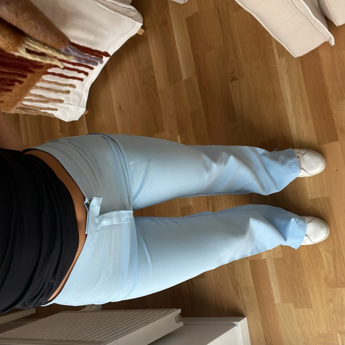 Ljusblå vintage kostymbyxor  - 91