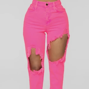 Rosa momjeans - Neon. Oanvända!