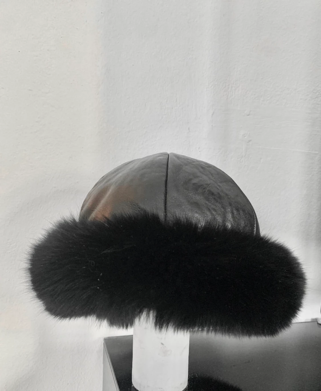 Pälsmössa i Läder