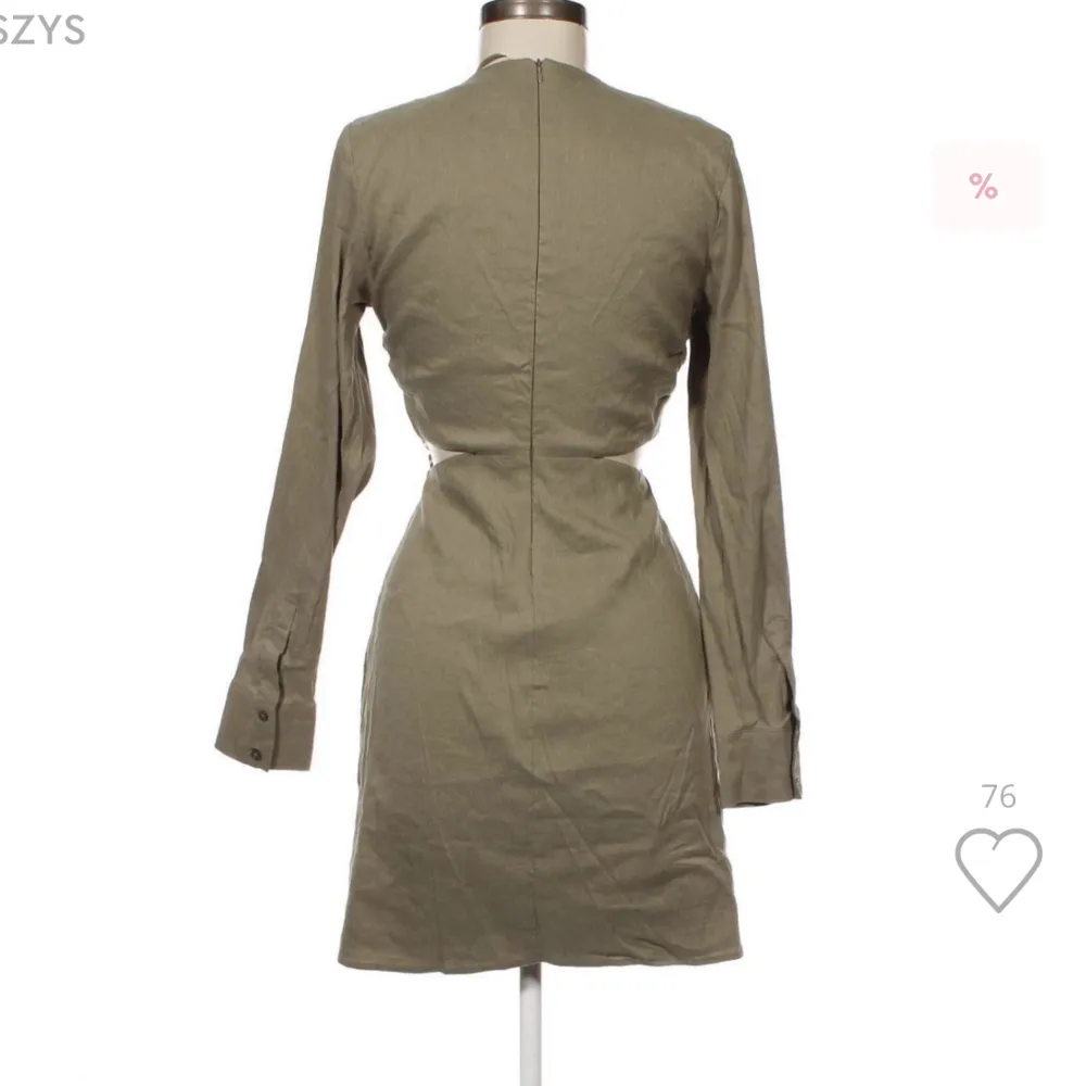 Grön klänning från zara som aldrig är använd🌸dragkedja på ryggen💕stl M men passar mig med S😍säljer då den inte kommer till användning🌸nypris 499. Klänningar.