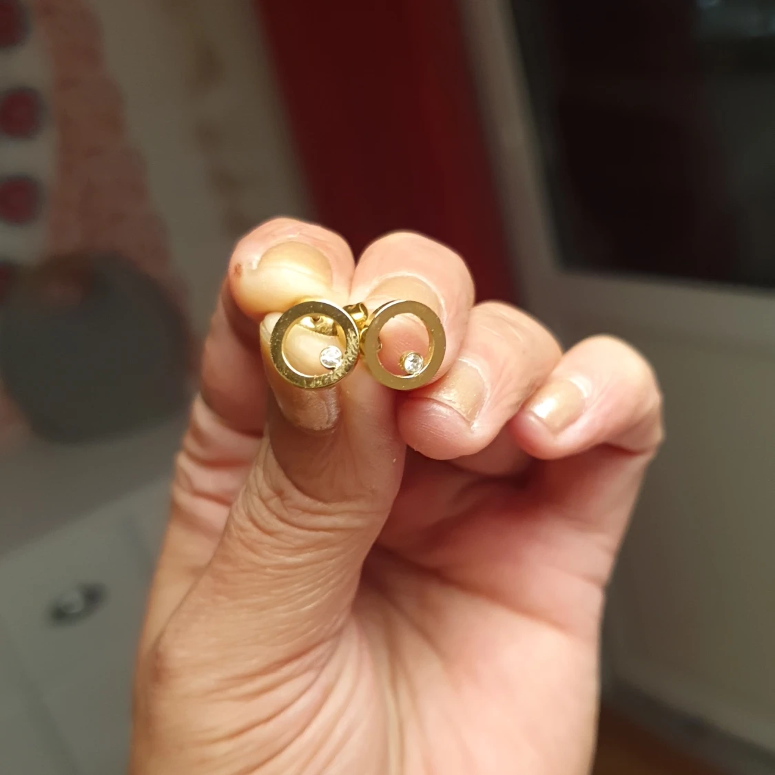 Örhängen guldpläterad  - 90