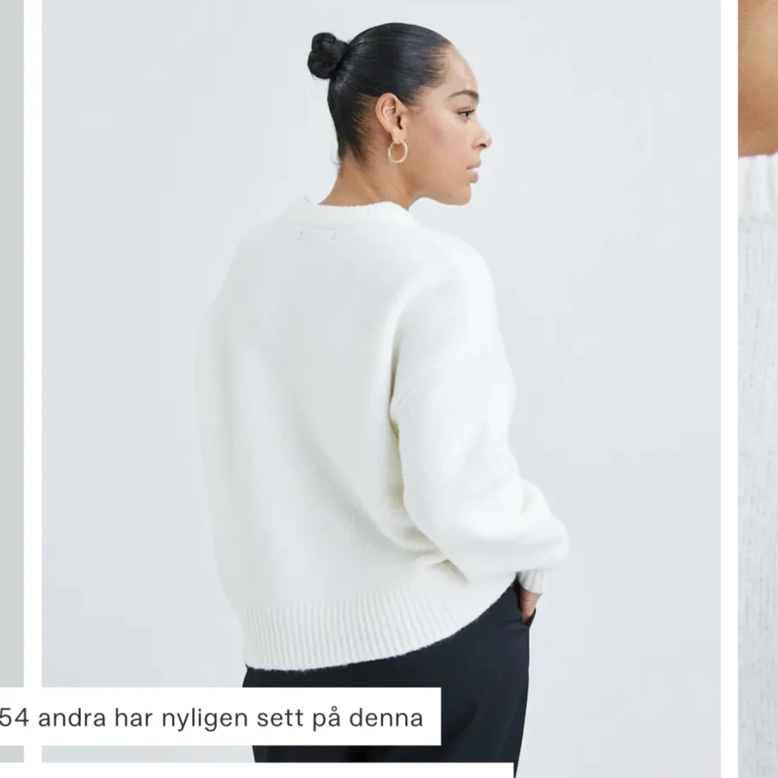 Vit stickad tröja bikbok - 90