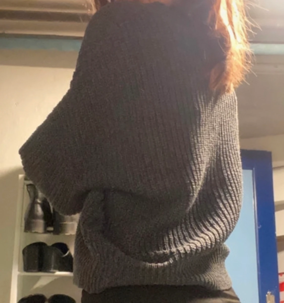 Grey knitted cardigan - 90