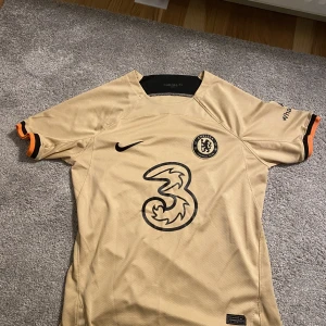 Chelsea tröja med kante på ryggen - Chelsea tröja i fint skick ända negativa ser ni på bild nummer tre, därför säljer jag den för ett bra pris. 