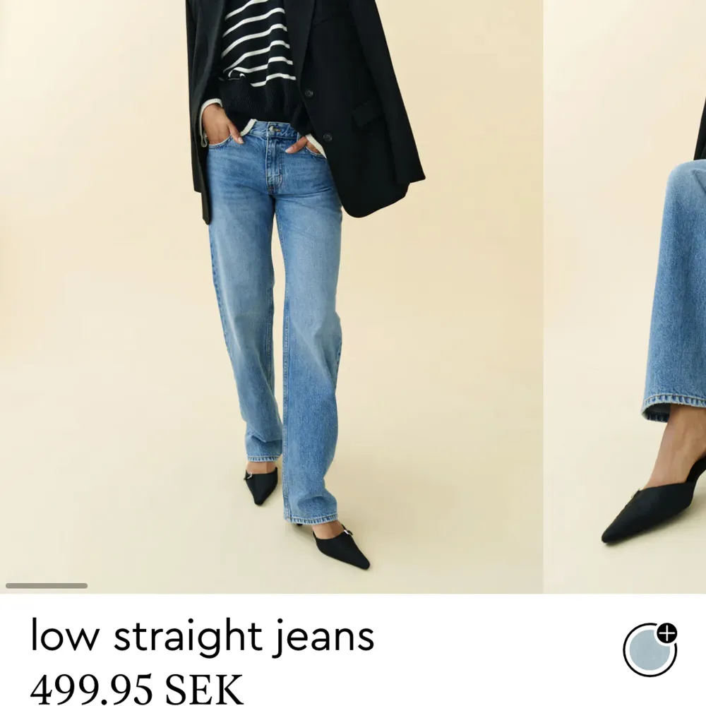 Säljer mina mörkblå low waist jeans från Gina tricot för att dom inte kommer till användning dom är använda Max 5 gånger därav bra skick köpte för 500kr Köparen står för frakt!!!. Jeans & Byxor.