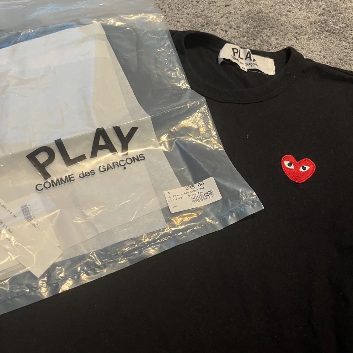 CDG hjärt T-shirt - 90