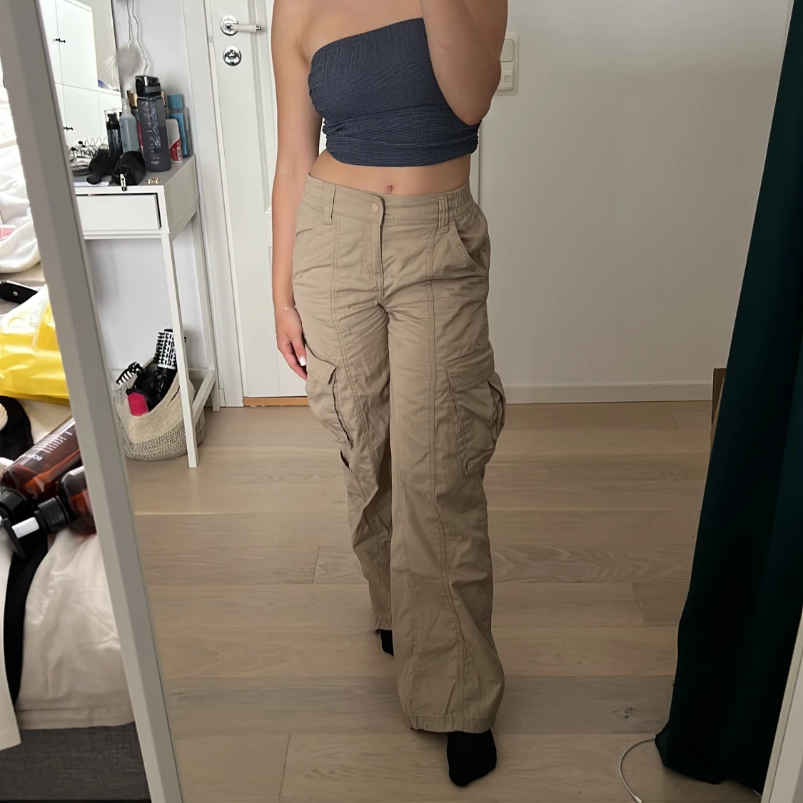Cargobyxor low waist