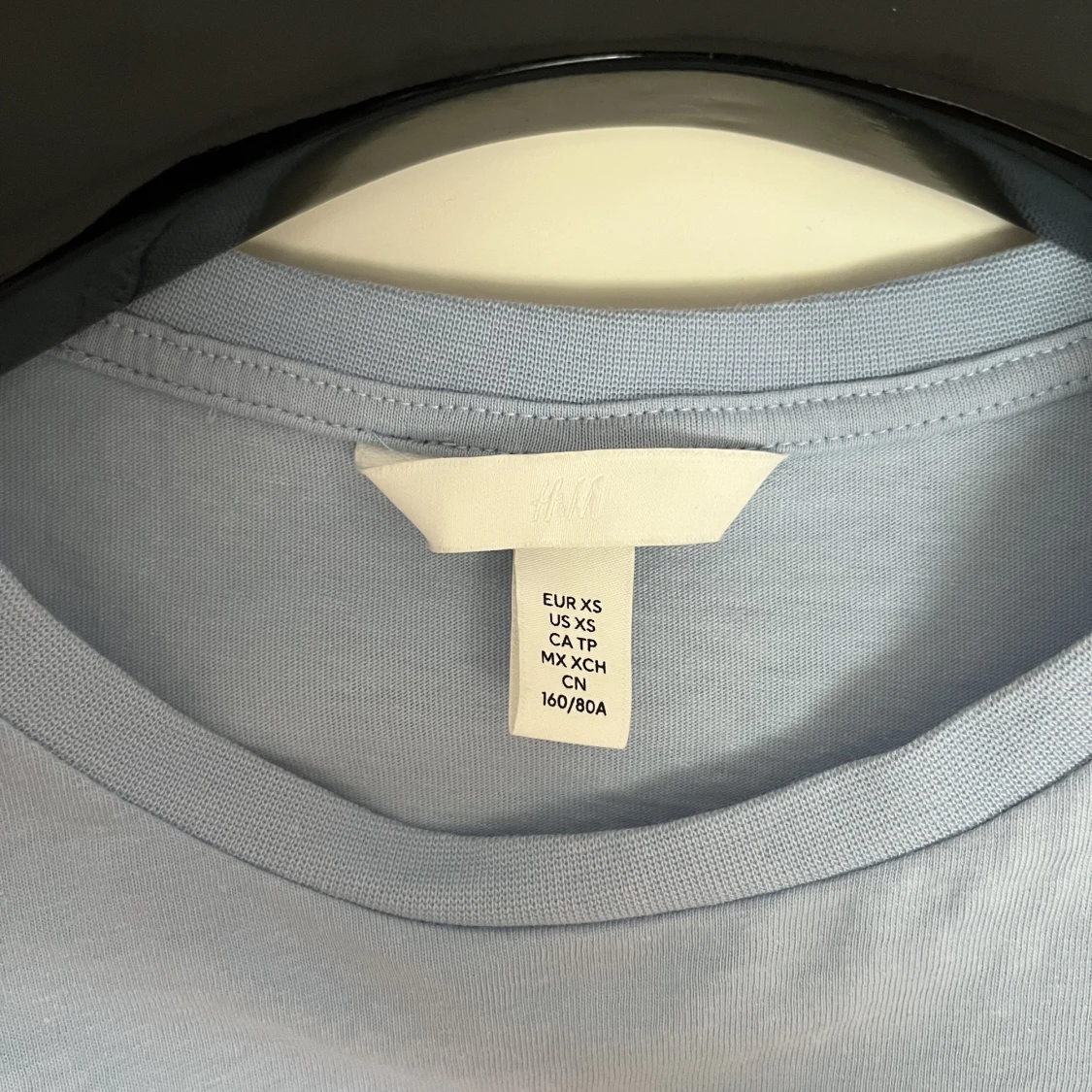 Blå basic t-shirt - 90