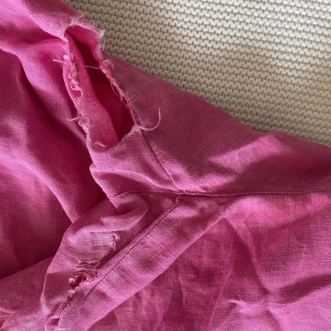 Fina rosa breda linnebyxor - 91