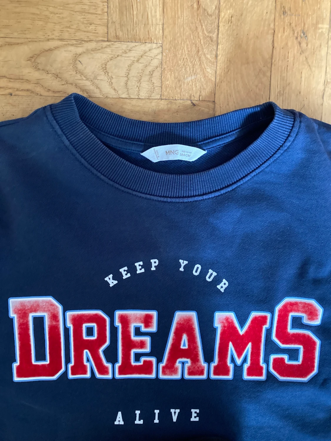 Blå tröja tjocktröja Mango stl 164 - 90