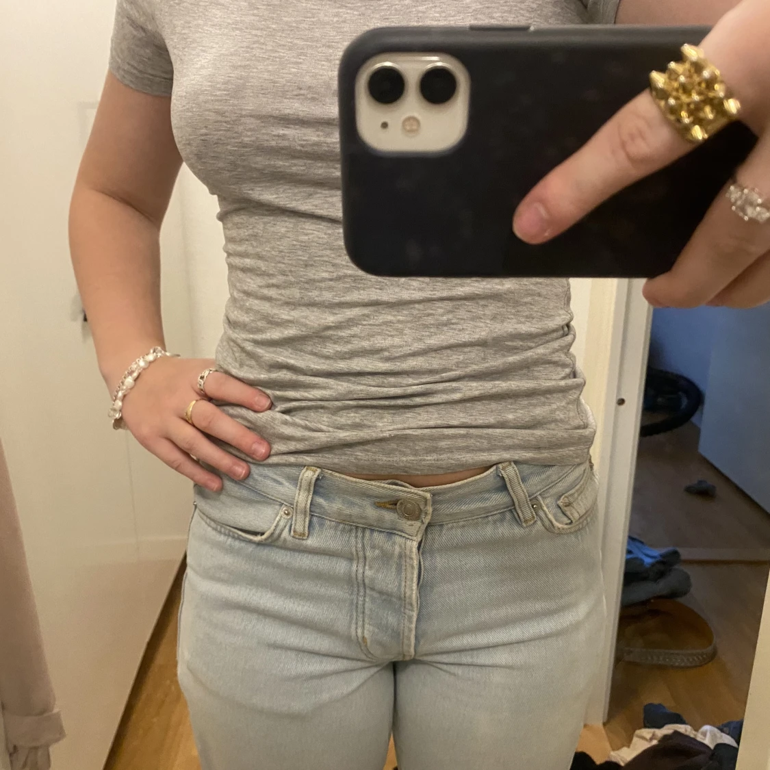 Lågmidjade blå jeans  - 90
