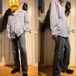 Vintage oversized skjorta - Vintage Lanogold skjorta i strl 44 men passar oversized så fungerar som S-L. Kvalitativ skjorta med schysst mönster och passform likt borrowed shirt från Our legacy🤝