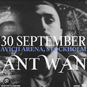 2 Antwan biljetter - Hej, Säljer 2 st sittbiljetter till Antwan 30 september! 1600 för båda! Biljetterna överförs via AXS appen!😁