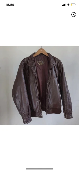 Bomberjacka läderjacka - Bomber i äkta läder, passar S-M