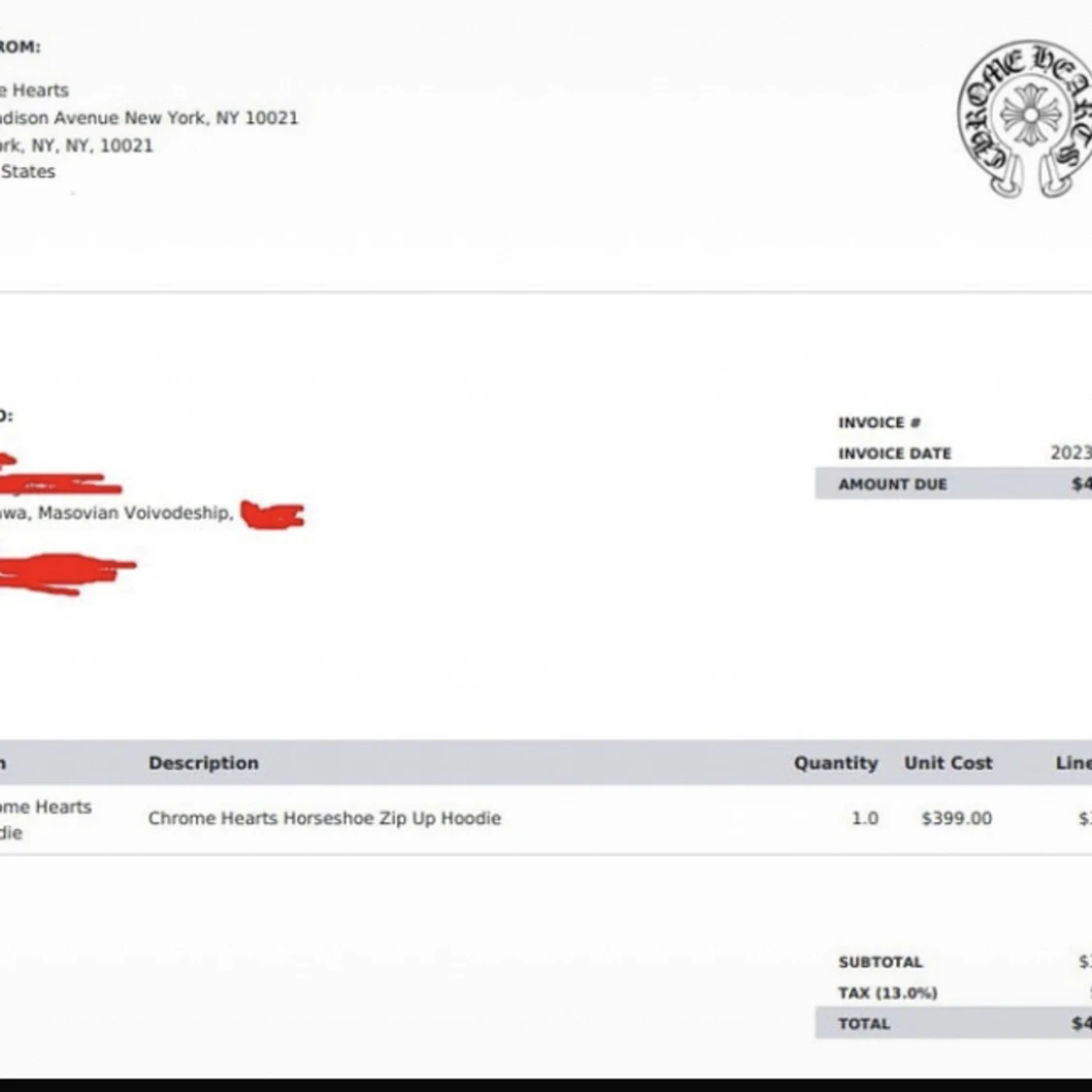 Chrome hearts hoodie (Äkta) - 91