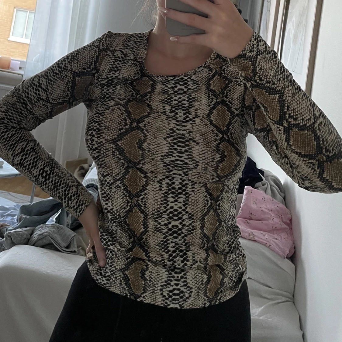 Leopardmönstrad topp 