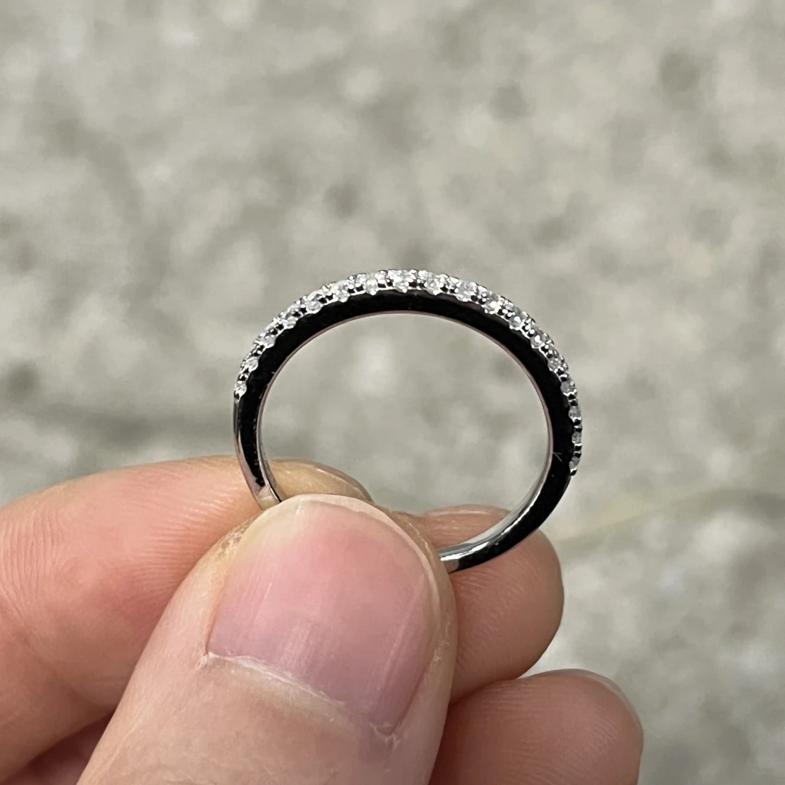 Ring silver Moissanite diamant - 91