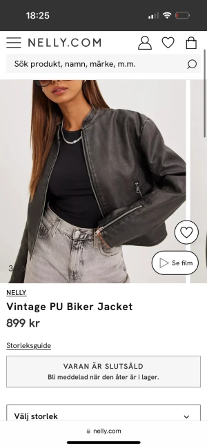 Nelly skinnjacka  - Populär skinnjacka från Nelly som är helt slutsåld! Oanvänd. 