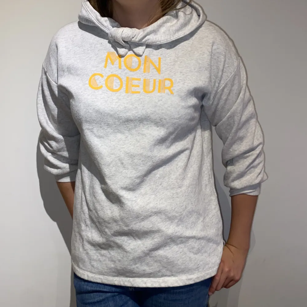 Super cool hoodie med fransk text ⭐️bra skick . Hoodies.