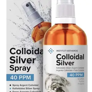 Colloidal silver antiseptisk spray allt-i-1 behandling: hundar och katter ● Hudproblem lindring 100 % naturligt antibiotika ● Bekämpar infektion (öron, öga) ● Sårvård för husdjur 