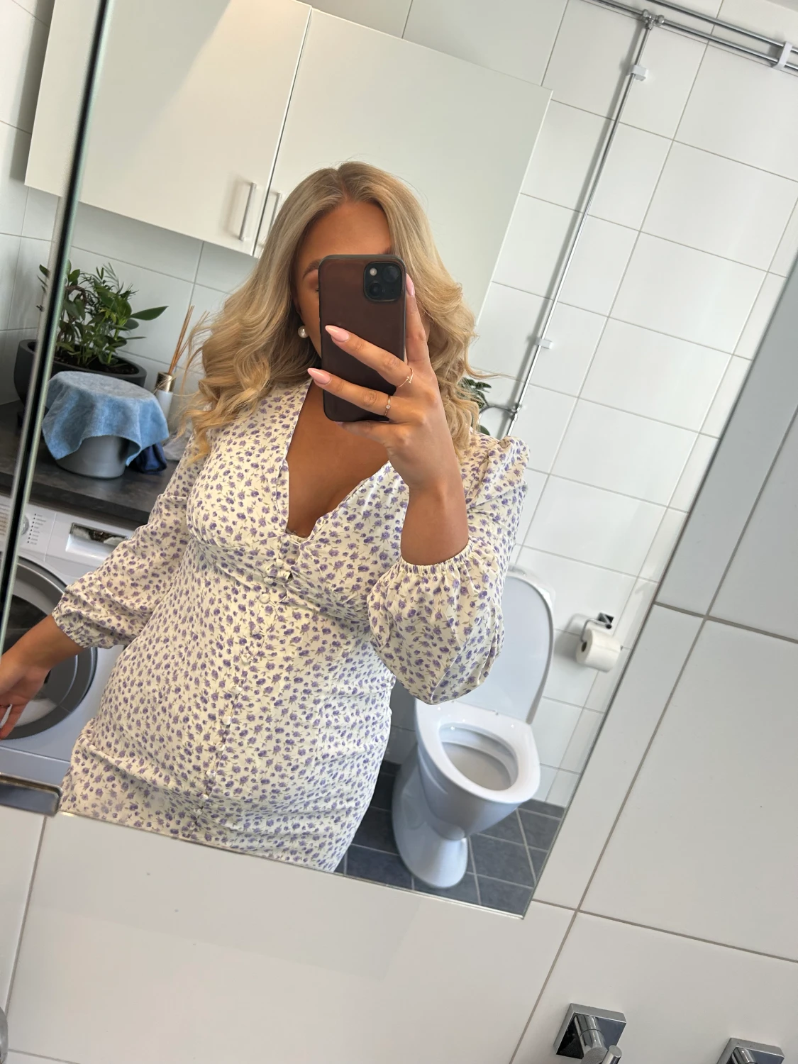 Blommig långklänning 