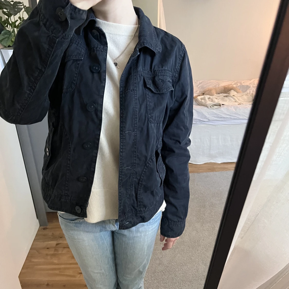 Blå tunn jacka - 91