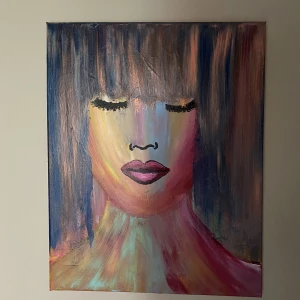 Tavla - Oerhört häftig egenmålad tavla av familjemedlem. Storlek: 40x50cm.