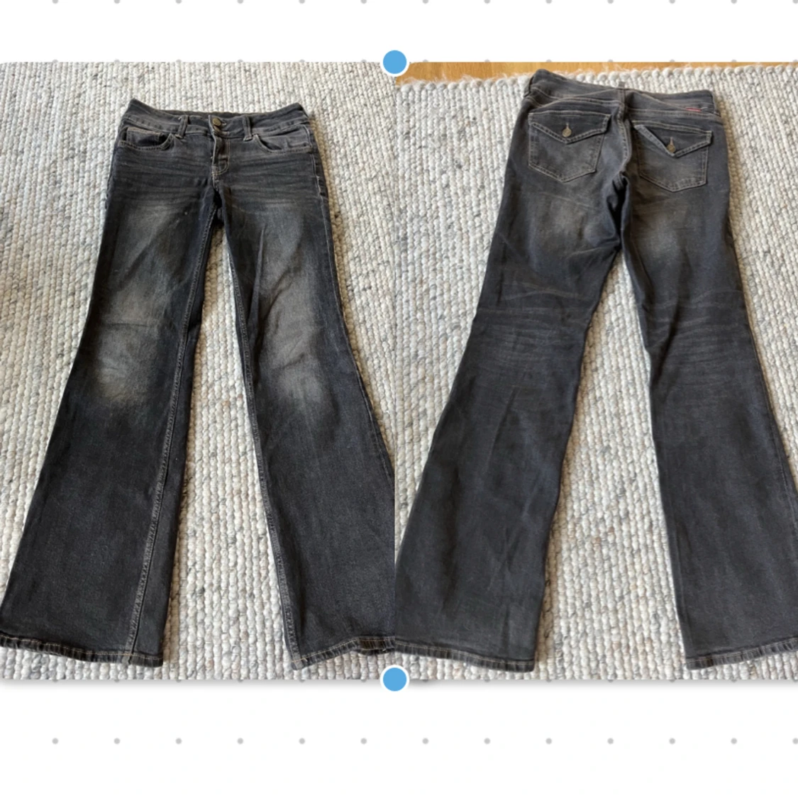 Lågmidjade bruna jeans 